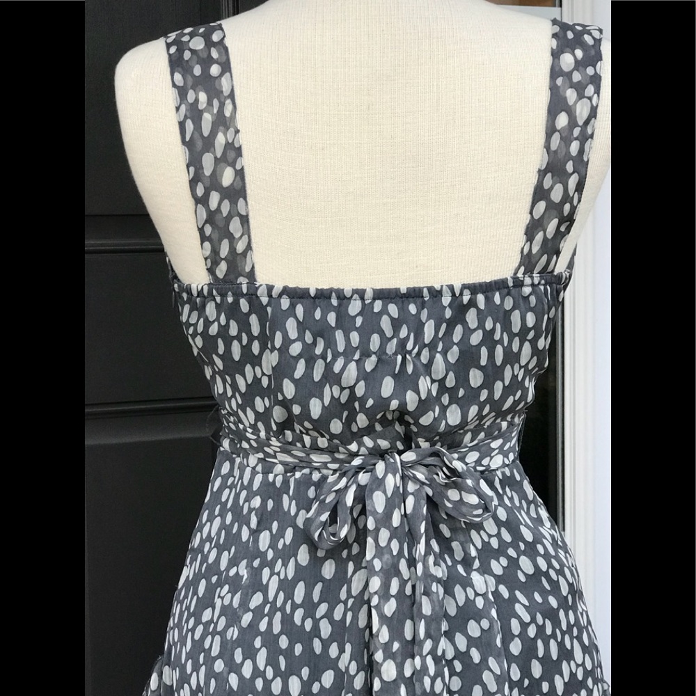 Sassy Polka Dot Ruffled Dress XS sheer with lining - Picture 5 of 8